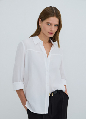 Блузка из лиоцелла, Белый