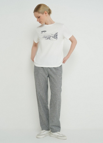 Льняные брюки Baggy, Серый