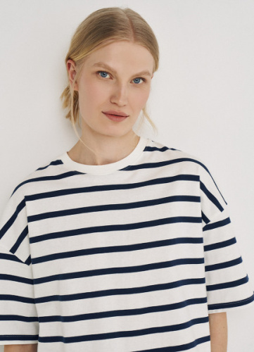 Укороченная футболка, Синий