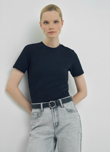 Укороченная футболка, Черный