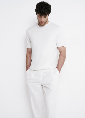 Джемпер с коротким рукавом, Белый