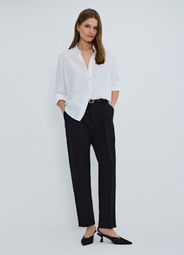 Зауженные брюки с ремнём, Черный