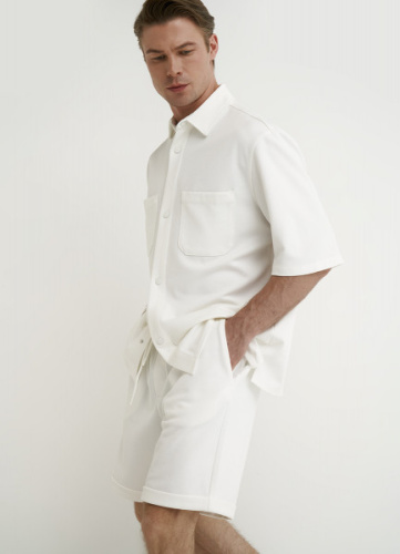 Шорты из пике, Белый