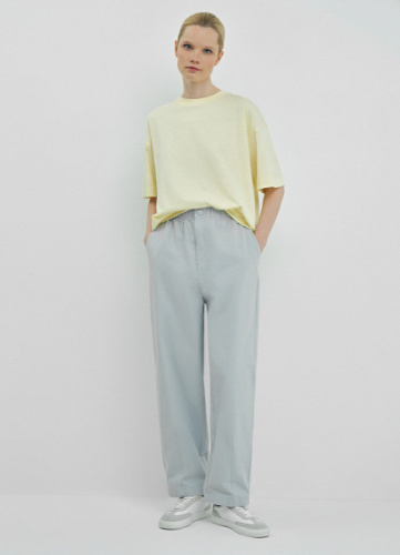 Хлопковые брюки Balloon с эластичным поясом, Серый