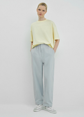 Хлопковые брюки Balloon с эластичным поясом, Серый