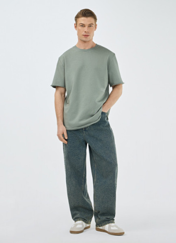 Футболка с текстовым принтом, Зеленый