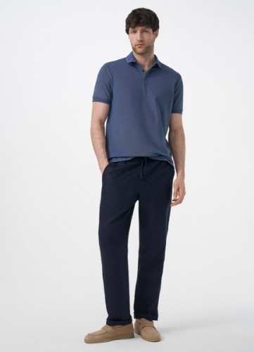 Брюки изо льна, Синий