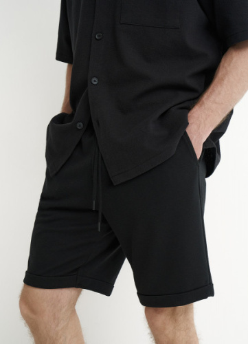 Шорты из пике, Черный