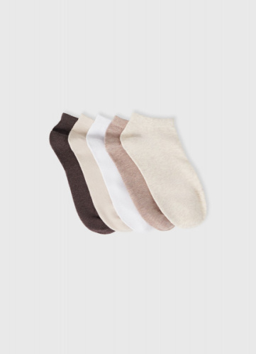 Короткие носки, 5 пар, Бежевый