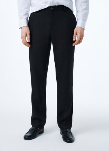Брюки изо льна, Черный