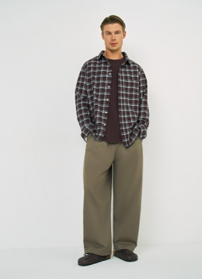 Рубашка в клетку, Фиолетовый