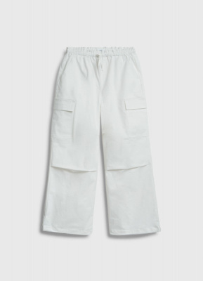 Брюки-парашюты для девочек, Белый