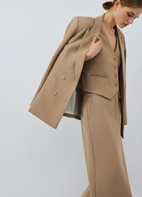 Жилет из поливискозы, Бежевый