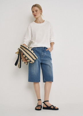 Шорты-бермуды со средней посадкой, Синий