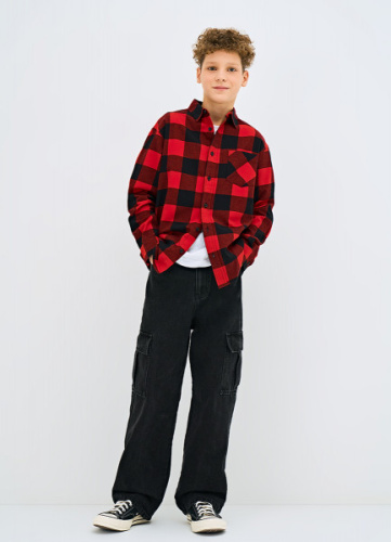 Рубашка из фланели для мальчиков, Красный