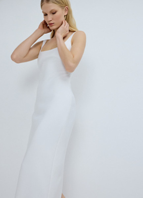 Платье миди, Белый