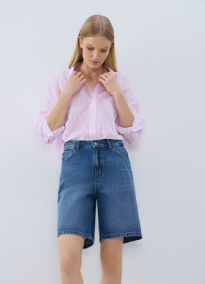 Шорты-бермуды со средней посадкой, Синий