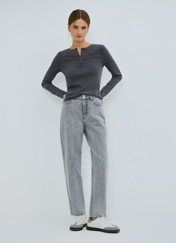 Джинсы Mom, Серый