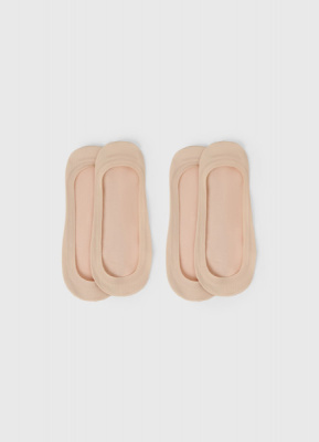 Подследники с хлопковой подошвой, 2 пары, Бежевый