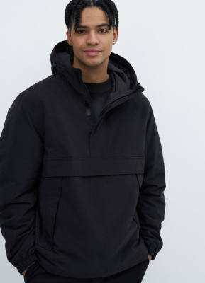 Куртка-анорак с капюшоном, Черный