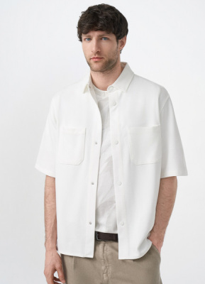 Рубашка с коротким рукавом, Белый