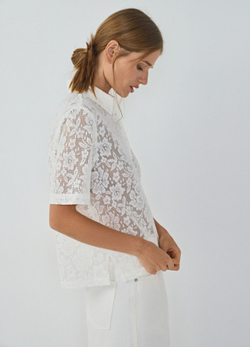 Кружевная рубашка, Белый