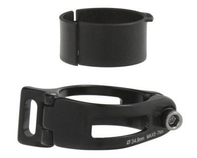 Адаптер ACME для установки шоссейного переднего переключателя на упор (черный 31.8/34.9 мм)