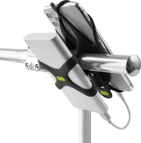 Универсальный держатель смартфона и пауэр-банка на руль Bone Bike Tie Pro 4 4.7"- 7.2" (черный)