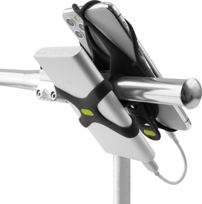 Универсальный держатель смартфона и пауэр-банка на руль Bone Bike Tie Pro 4 4.7"- 7.2" (черный)
