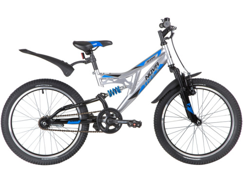 Детский велосипед Novatrack Shark 20, год 2020, цвет Серый