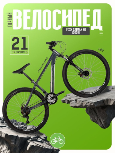 Горный велосипед Foxx Caiman 26, год 2025, цвет Синий, ростовка 14