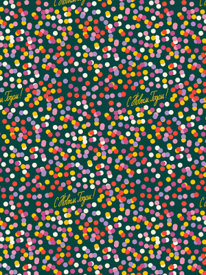 Упаковочная бумага "Конфетти разноцветное" 70х100 см
