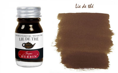 Чернила в банке Herbin, 10 мл, Lie de th?, Темно-коричневый