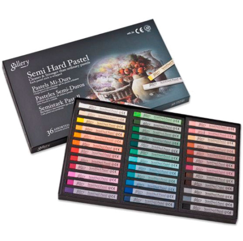 Набор сухой пастели Mungyo "Semi hard pastel" 36 цв полутвердая, в картонной коробке