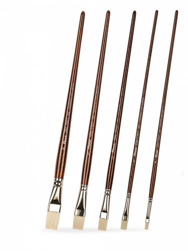 Набор кистей синтетика Pinax "Oil-PRO" плоские 5 шт