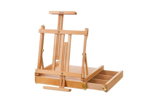 Мольберт настольный Pinax TE-05B с ящиком для кистей и красок, большой, бук