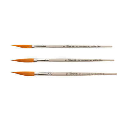 Кисть синтетика даггер лайнер Tintoretto "Ambra" на короткой ручке