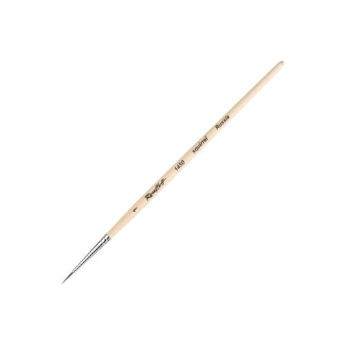 Кисть белка №1 круглая Roubloff "1450" короткая ручка п/лак