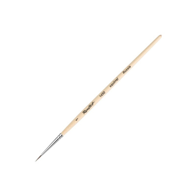 Кисть белка №1 круглая Roubloff "1450" короткая ручка п/лак