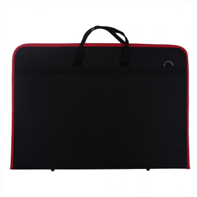 Папка А2 цвет черный с красным кантом