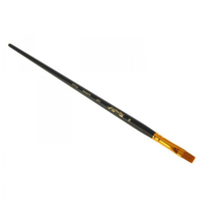 Кисть синтетика №10 плоская Roubloff "1327" длинная ручка, матовая