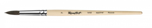 Кисть белка №7 круглая Roubloff "1410" короткая ручка п/лак