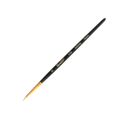 Кисть колонок №0 круглая Roubloff "1115" короткая ручка, матовая