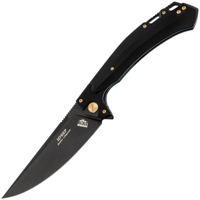 Складной нож Нукер Black, сталь AUS8, рукоять G10