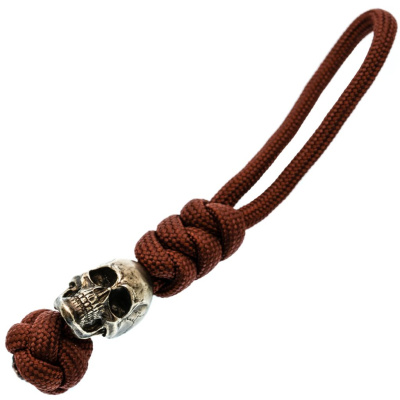 Бусина с темляком Череп, мельхиор