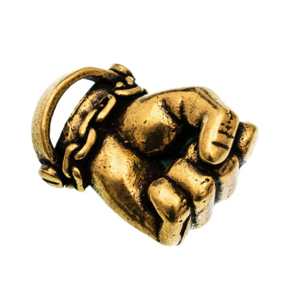 Бусина темлячная "Кулак", латунь