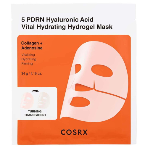 Увлажняющая гидрогелевая маска с ПДРН COSRX 5 PDRN Hyaluronic Acid Vital Hydrating Hydrogel Mask