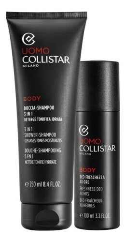 Набор Uomo (дезодорант-спрей д/тела Deo Freschezza 48 Ore 100мл + шампунь-гель д/волос и тела 3 In 1 Doccia-Shampoo 250мл)