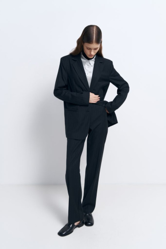 Брюки из шерсти в полоску