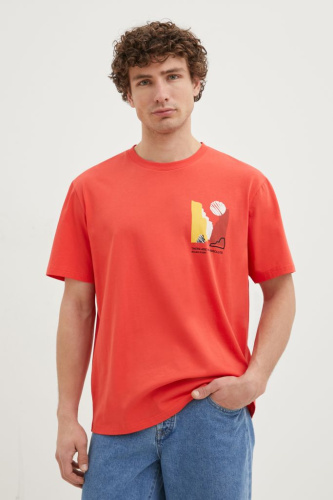 Футболка прямого силуэта с принтом